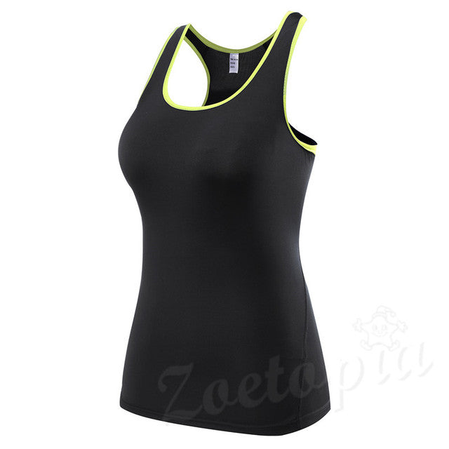 Women's Sports Vest Professional Quick-Drying Fitness Tank Top Active Workout T-shirt