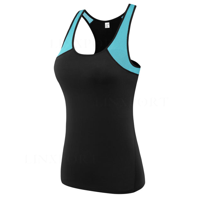 Women's Sports Vest Professional Quick-Drying Fitness Tank Top Active Workout T-shirt
