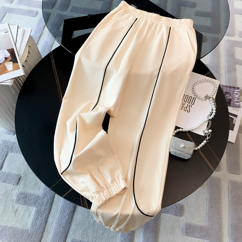 Fashion Baseball Uniform 2 Piece Set Women 2022 Spring Autumn Long Sleeve Jacket+High Waist Wide Leg Pants Casual Sports Suit