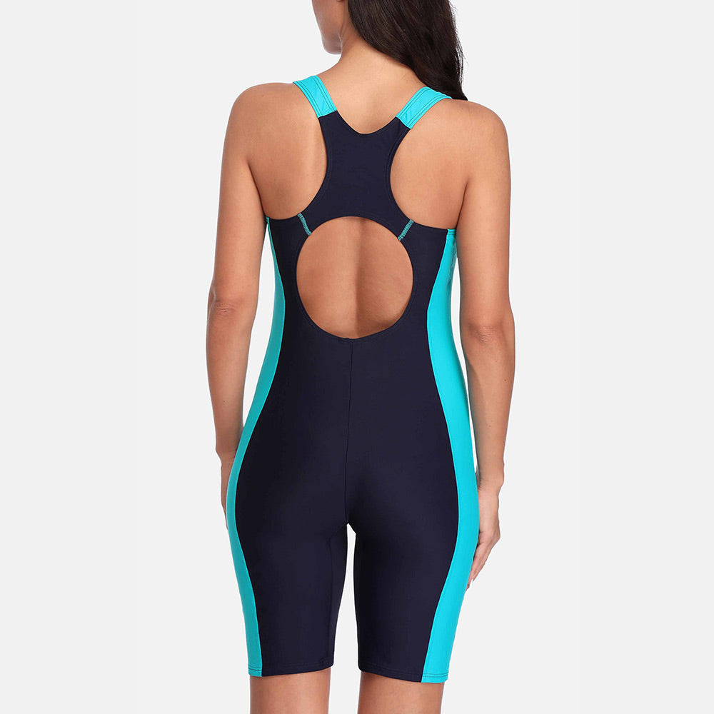 Anfilia One Piece Women's Boyleg Knee-length Sport Swimsuit
