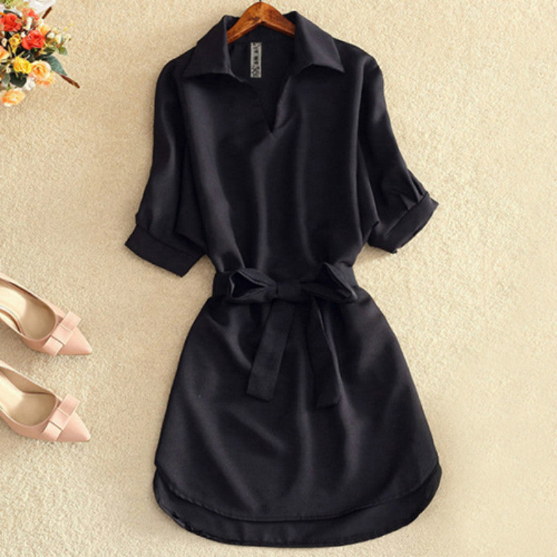 Summer Casual Chiffon Dress Tunic w/Sashes