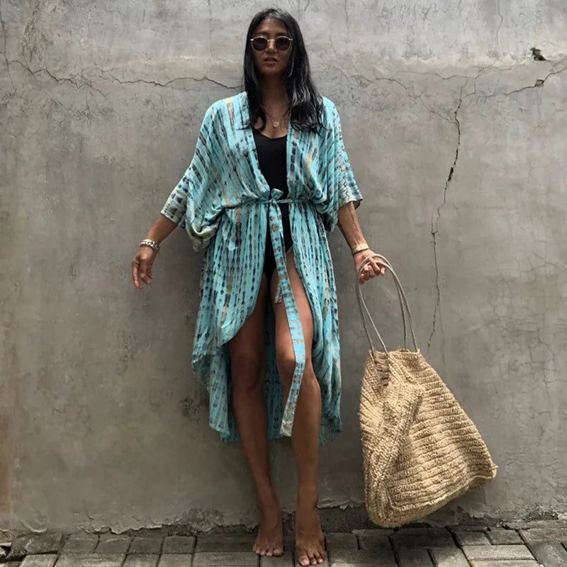 Beach Cover Ups for Swimwear- Kimono Swimsuit Cape Summer Dress