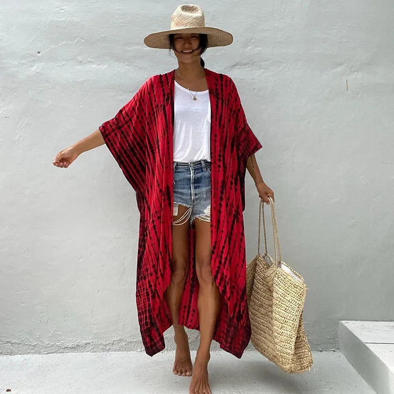 Beach Cover Ups for Swimwear- Kimono Swimsuit Cape Summer Dress