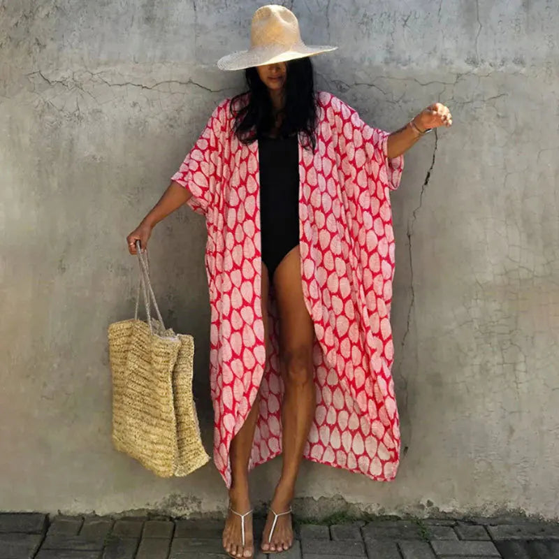 Beach Cover Ups for Swimwear- Kimono Swimsuit Cape Summer Dress