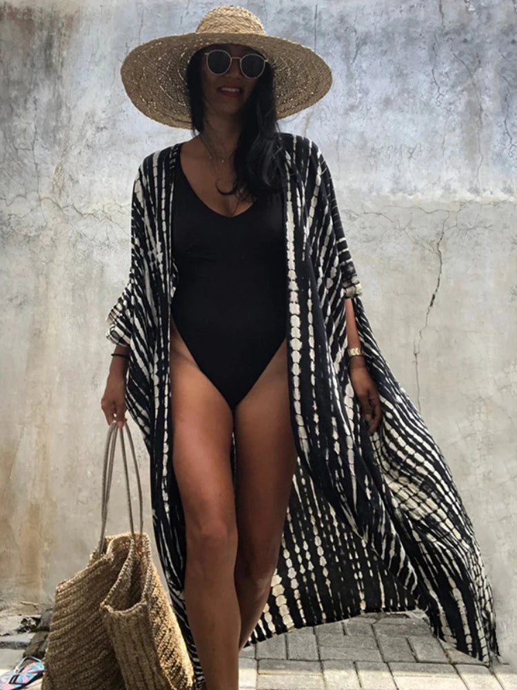 Beach Cover Ups for Swimwear- Kimono Swimsuit Cape Summer Dress