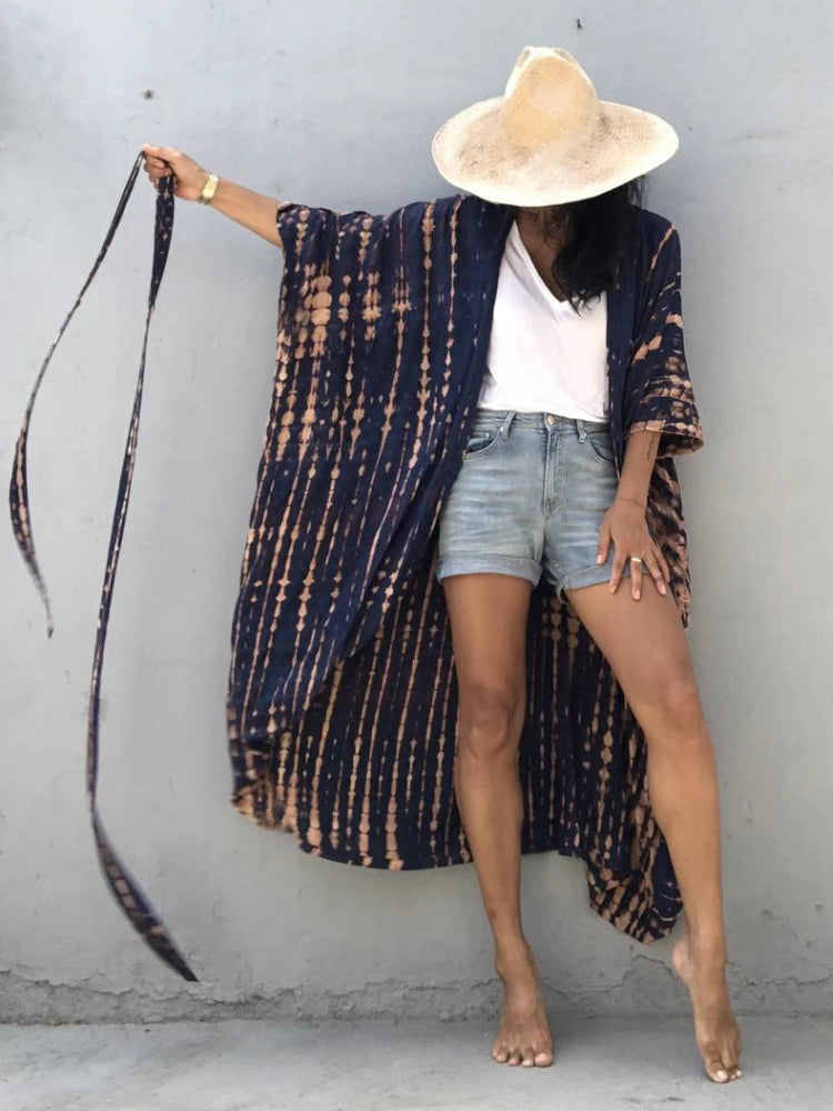 Beach Cover Ups for Swimwear- Kimono Swimsuit Cape Summer Dress