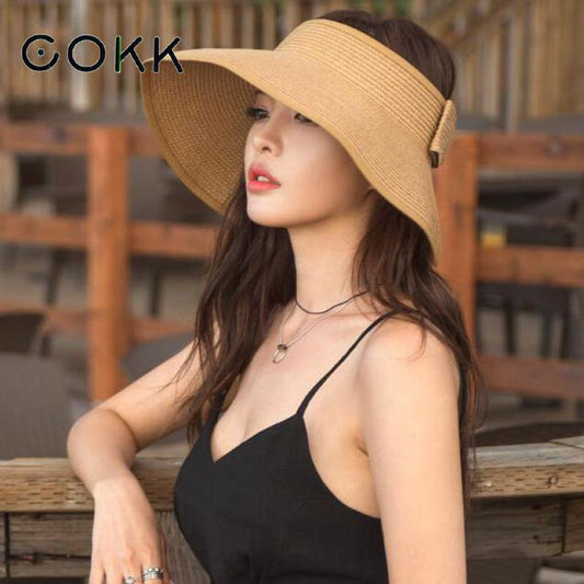 COKK Brand Foldable Wide Large Brim Visor Sun Hat