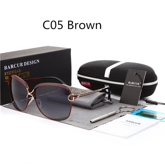 Luxury Polarized Ladies Sunglasses with Gradient Lens