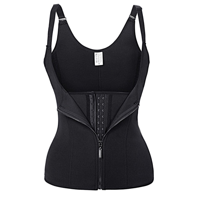 Women's Waist Trainer Corset with Zipper Vest & Body Shaper Cincher Tank Top