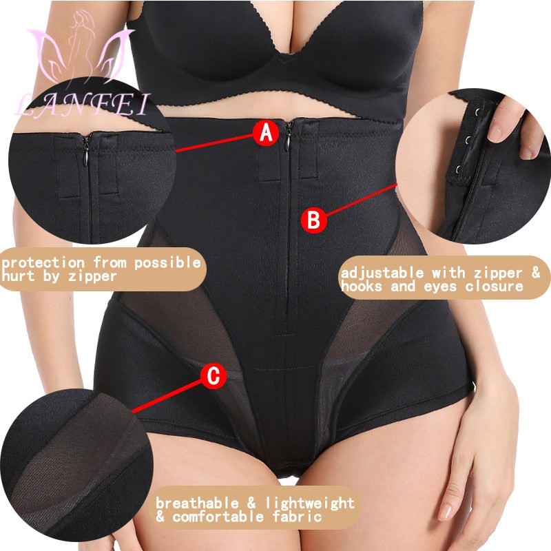 High Waist Trainer Body Shaper Seamless Lifter Panties with Tummy Control