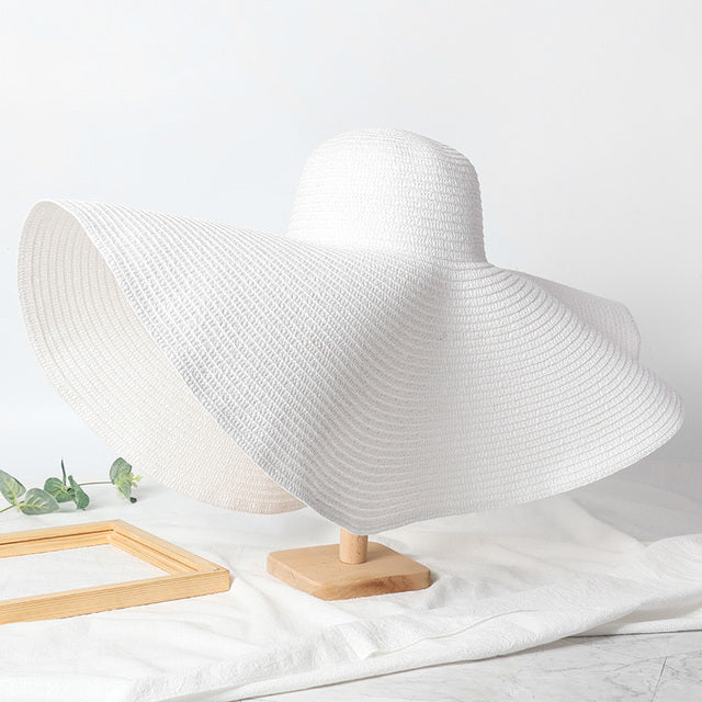 Summer 9.8in Large Wide Brim Foldable Sun Hat