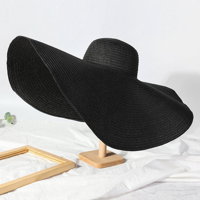 Summer 9.8in Large Wide Brim Foldable Sun Hat