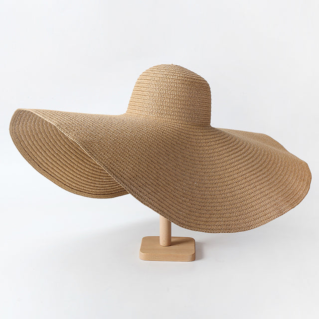 Summer 9.8in Large Wide Brim Foldable Sun Hat