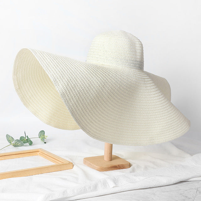 Summer 9.8in Large Wide Brim Foldable Sun Hat