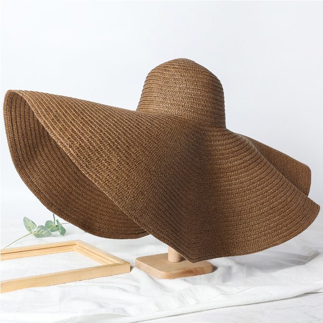 Summer 9.8in Large Wide Brim Foldable Sun Hat