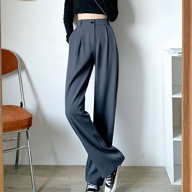 Lucyever Wide Leg Pants Loose High Waist Casual Trousers